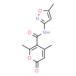 2H-Pyran-5-carboxamide,4,6-dimethyl-N-(5-methyl-3-isoxazolyl)-2-oxo-(9CI)结构式