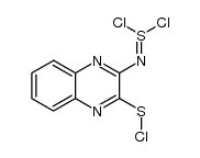 3-((dichloro-l4-sulfanylidene)amino)quinoxalin-2-yl hypochlorothioite Structure