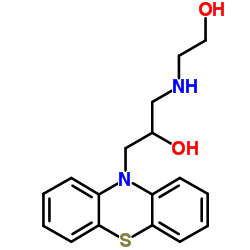 1-(2-HYDROXY-ETHYLAMINO)-3-PHENOTHIAZIN-10-YL-PROPAN-2-OL结构式