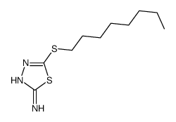 5-octylsulfanyl-1,3,4-thiadiazol-2-amine结构式