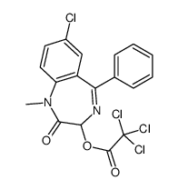 (7-chloro-1-methyl-2-oxo-5-phenyl-3H-1,4-benzodiazepin-3-yl) 2,2,2-trichloroacetate结构式