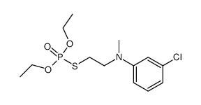 Thiophosphoric acid S-{2-[(3-chloro-phenyl)-methyl-amino]-ethyl} ester O,O'-diethyl ester结构式