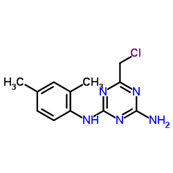 6-(Chloromethyl)-N-(2,4-dimethylphenyl)-1,3,5-triazine-2,4-diamine结构式