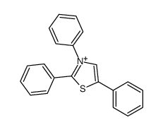 2,3,5-triphenyl-1,3-thiazol-3-ium结构式