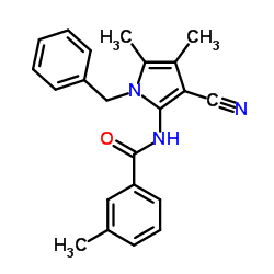 N-(1-Benzyl-3-cyano-4,5-dimethyl-1H-pyrrol-2-yl)-3-methylbenzamide Structure