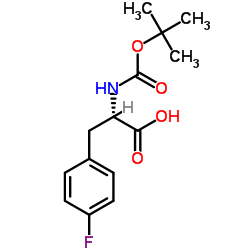 N-(tert-Butoxycarbonyl)-4-fluoro-L-phenylalanine structure