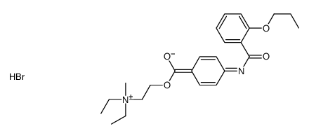 diethyl-methyl-[2-[4-[(2-propoxybenzoyl)amino]benzoyl]oxyethyl]azanium,bromide Structure