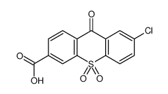 7-chloro-9,10,10-trioxothioxanthene-3-carboxylic acid结构式