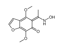5-[1-(hydroxyamino)ethylidene]-4,7-dimethoxy-1-benzofuran-6-one Structure