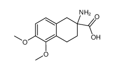 dl-2-Amino-5,6-dimethoxy-1,2,3,4-tetrahydronaphthalin-2-carbonsaeure结构式