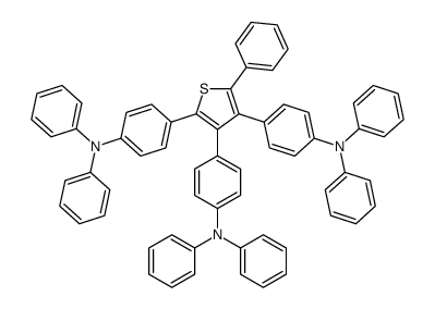 N,N-diphenyl-4-[2-phenyl-4,5-bis[4-(N-phenylanilino)phenyl]thiophen-3-yl]aniline Structure