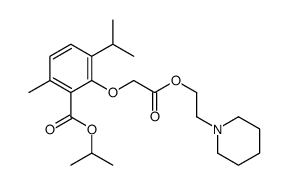 (2-Isopropoxycarbonyl-6-isopropyl-3-methylphenoxy)acetic acid 2-piperidinoethyl ester structure