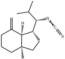 (1R,7aR)-Octahydro-1-[(S)-1-isothiocyanato-2-methylpropyl]-3aα-methyl-7-methylene-1H-indene结构式