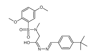 N-[(4-tert-butylphenyl)methylideneamino]-2-[(2,5-dimethoxyphenyl)sulfonyl-methylamino]acetamide Structure
