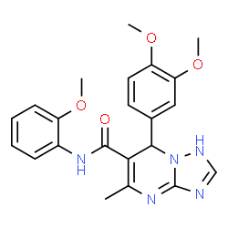 7-(3,4-dimethoxyphenyl)-N-(2-methoxyphenyl)-5-methyl-4,7-dihydro-[1,2,4]triazolo[1,5-a]pyrimidine-6-carboxamide picture