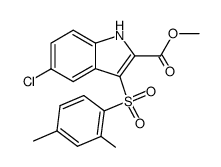 methyl 3-[(2,4-dimethylphenyl)sulfonyl]-5-chloro-1H-indole-2-carboxylate结构式