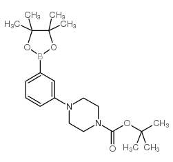 3-[4-(N-Boc)piperazin-1-yl]phenylboronic acid pinacol ester structure