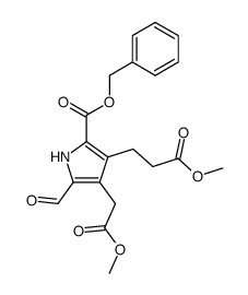 benzyl 5-formyl-3-(2-methoxycarbonylethyl)-4-methoxycarbonylmethylpyrrole-2-carboxylate结构式