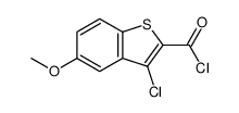 3-chloro-5-methoxy-1-benzothiophene-2-carbonyl chloride结构式