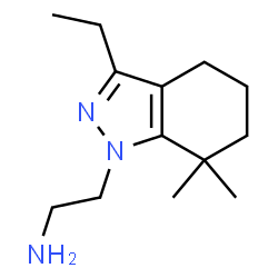 1H-Indazole-1-ethanamine,3-ethyl-4,5,6,7-tetrahydro-7,7-dimethyl-(9CI) structure