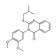 3-(3,4-dimethoxyphenyl)-2-(2-methylpropylsulfanyl)quinazolin-4-one结构式