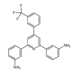 3-[6-(3-aminophenyl)-4-[3-(trifluoromethyl)phenyl]pyridin-2-yl]aniline Structure