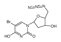 1-[(2R,4S,5R)-5-(azidomethyl)-4-hydroxyoxolan-2-yl]-5-bromopyrimidine-2,4-dione结构式