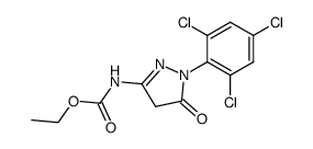 [5-oxo-1-(2,4,6-trichloro-phenyl)-2,5-dihydro-1H-pyrazol-3-yl]-carbamic acid ethyl ester结构式