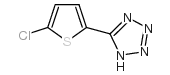 5-(5-氯-2-噻吩)-四氮唑结构式