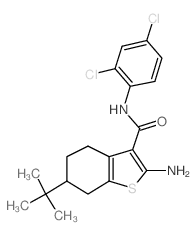 2-Amino-6-tert-butyl-N-(2,4-dichlorophenyl)-4,5,6,7-tetrahydrobenzo[b]thiophene-3结构式
