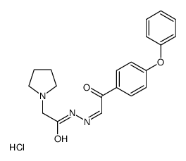N-[(E)-[2-oxo-2-(4-phenoxyphenyl)ethylidene]amino]-2-pyrrolidin-1-ylacetamide,hydrochloride结构式