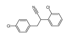 2-(o-Chlorphenyl)-3-(p-chlorphenyl)-propionitril Structure