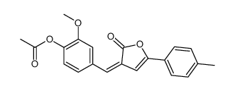 [2-methoxy-4-[(E)-[5-(4-methylphenyl)-2-oxofuran-3-ylidene]methyl]phenyl] acetate Structure