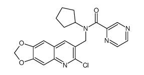 Pyrazinecarboxamide, N-[(6-chloro-1,3-dioxolo[4,5-g]quinolin-7-yl)methyl]-N-cyclopentyl- (9CI) picture