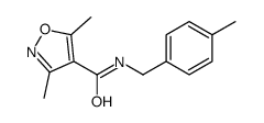 4-Isoxazolecarboxamide,3,5-dimethyl-N-[(4-methylphenyl)methyl]-(9CI) structure