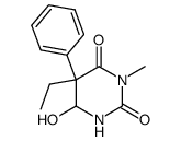 5-ethyl-4-hydroxy-1-methyl-5-phenyl-2,6(1H,3H,5H)-pyrimidinedione Structure