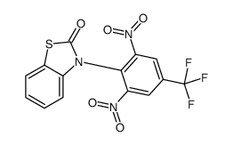 3-[2,6-dinitro-4-(trifluoromethyl)phenyl]-1,3-benzothiazol-2-one结构式