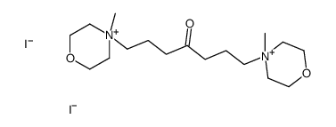 1,7-bis(4-methylmorpholin-4-ium-4-yl)heptan-4-one,diiodide结构式