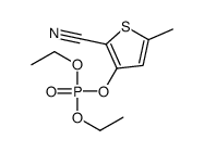 (2-cyano-5-methylthiophen-3-yl) diethyl phosphate结构式