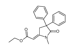 (1-methyl-5-oxo-4,4-diphenyl-pyrrolidin-2-ylidene)-acetic acid ethyl ester Structure