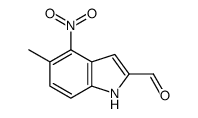 5-methyl-4-nitro-1H-indole-2-carbaldehyde结构式