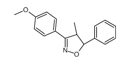 (4R,5R)-3-(4-methoxyphenyl)-4-methyl-5-phenyl-4,5-dihydro-1,2-oxazole结构式