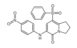 8-BENZENESULFONYL-6-(4-NITROPHENYLAMINO)-2,3-DIHYDRO-1H-INDOLIZIN-5-ONE结构式