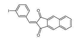 2-[(3-iodophenyl)methylidene]cyclopenta[b]naphthalene-1,3-dione Structure