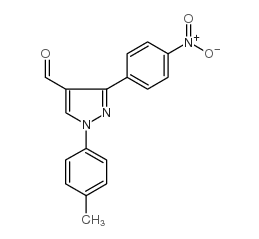 3-(4-nitrophenyl)-1-p-tolyl-1h-pyrazole-4-carbaldehyde结构式