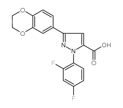 1-(2,4-difluorophenyl)-3-(2,3-dihydrobenzo[b][1,4]dioxin-7-yl)-1h-pyrazole-5-carboxylic acid picture