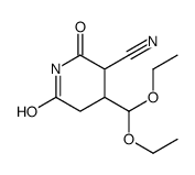 4-(diethoxymethyl)-2,6-dioxopiperidine-3-carbonitrile结构式