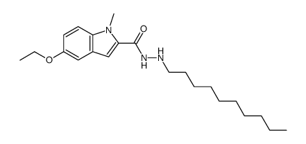 N2-n-Decyl-2-(1-methyl-5-ethoxyindolyl)-carbohydrazid Structure