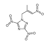 1-(2-methyl-3-nitroprop-2-enyl)-3,5-dinitro-1,2,4-triazole结构式