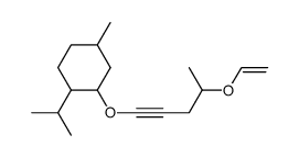 1-Isopropyl-4-methyl-2-(4-vinyloxy-pent-1-ynyloxy)-cyclohexane结构式